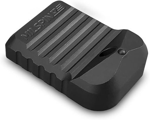 Milspin Magazine Base Plate Window Breaker Compatible with Glock Gen 1-5 | Stainless Steel I Tungsten I Made in USA (Black, Models G43x G48)