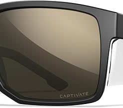 Wiley X WX Apex Sunglasses Safety Glasses for Men Shatterproof UV Eye Protection for Combat, Shooting Captivate Polarized Tungsten Mirror Lenses Matte Black Frames 2