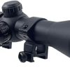 2-7×42 Long Eye Relief Scope Red Green llluminate Rangefinder Reticle 30mm Tube Diameter Fits Mosin Nagant 1891/30 M39 with Mount Rings