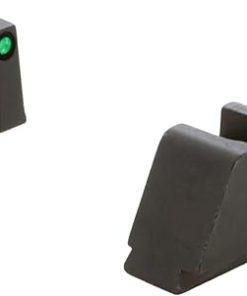 AMERIGLO Optic Compatible Sight Set for Glock – 4XL Tall Green Tritium Black Outline .385″ Front, Flat Black .480″ Rear