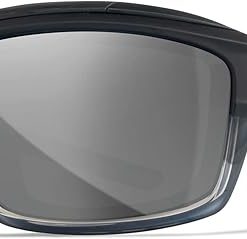 Wiley X WX Ozone Anti-Fog Increased Air Flow Gasket Sunglasses, Safety Glasses for Men and Women, UV Eye Protection for Outdoor, Fishing, and Biking Charcoal to Grey Frames, Silver Flash Lenses