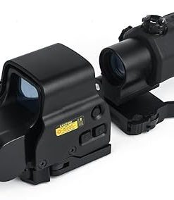 558 Red Green Dot Reflex Sight & G33X Magnifier Scope Combo, 558+G33X Sight, Optical Holographic Hybrid Sight + G33X Magnifier with Switch to Side QD Mount, Fit 20mm Rail