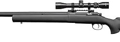 Lancer Tactical Upgraded M24 Bolt Action Spring-Powered Sniper Airsoft Rifle with Scope (Threaded, CNC Aluminum Spring, Up to 500 FPS)