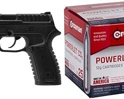 Gamo P-430 Pellet/BB CO2 Pistol .177 Cal. & Crosman 12-Gram CO2 Powerlet Cartridges for Use with Air Rifles and Air Pistols, 25 count