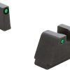 AMERIGLO Optic Compatible Sight Set for Glock – 2XL Tall Green Tritium 3 dot Sight Set Black Outlines .350″ F .429″ R