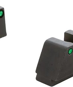AMERIGLO Optic Compatible Sight Set for Glock – 2XL Tall Green Tritium 3 dot Sight Set Black Outlines .350″ F .429″ R