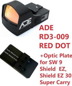 Ade Advanced Optics Crusader RD3-009 Red Dot Sight + Optic Mounting Plate for SW MP 9 Shield EZ and Shield EZ 30 Super Carry Pistol + Standard Picatinny Mount 2