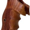 New Hardwood Grip Compatible with Taurrus Compact Frame Tracker/Judge 17 44 415 425 450 617 627 692, Mini Bull & Checker Engraved #TRACKER01