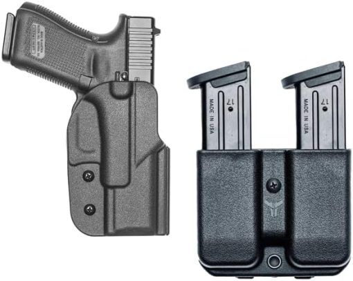 Glock 19 Signature OWB (Right Hand) Holster + Double Single OWB Magazine Carrier with Tek-Lok Belt Attachment - by Blade-Tech Holsters