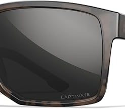Wiley X WX Apex Sunglasses Safety Glasses for Men Shatterproof UV Eye Protection for Combat, Shooting Captivate Polarized Black Mirror Lenses Matte Tortoise Brown Frames