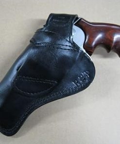 Azula Custom Leather Cross Draw Outdoor Gun Belt Holster for Colt Python 4.25″ Barrel Revolver Black Right Hand 2
