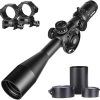 Optics Genesis 6-24×50 FFP MIL, Illuminated 1/10 MIL Reticle, Zero Stop and Parallax with 30mm Picatinny Rings 4