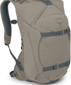 Osprey Metron 22L Roll Top Commuter Backpack, Tan Concrete