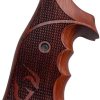 New Padauk Wood Grip Compatibles with Taaurus Medium/Large Frame Square Butt .357 M44, 65, 80, 82, 83, 96, 431, 441, 607, 669#Checker Engraved
