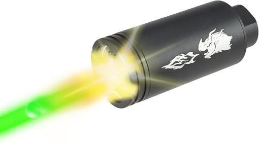 Spitfire Airsoft Tracer Unit with Flame Effect Dracarus Style for 14mm CCW Thread with 11mm CW Adapter