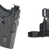 Safariland 7360 ALS/SLS, Level 3 Retention Duty Holster, Mid Ride & Drop Flex Adapter with Single Strap Leg Shroud for Gun Holsters, Assembly Polymer,Black