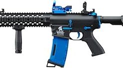 Lancer Tactical Gen 2 M4 Evo Carbine Airsoft AEG Rifle with High Speed Mid Mag & Red Dot Sight, 9.6v 1600 mAh Nimh Battery, Charger, 1000 Rounds 0.20g BBS Included 2