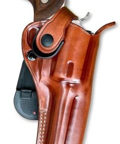 Premium Leather Paddle OWB Revolver Holster with Retention Strap, Fits Colt Python 357 Magnum 5″ Barrel, Right Hand Draw, Brown Color #1645#