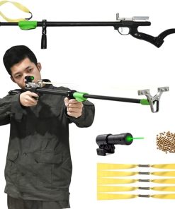 slingshots for Adults, Professional Slingshot Rifle for Hunting Telescopic Rod Laser Slingshot with 5 Replacement Bands, high Power Slingshot Catapult for Competition Practice