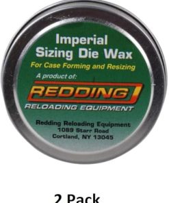 REDDING Imperial Sizing Die Wax for Case Forming and Resizing | Superior Performance, Ease of Application and Cleanup, 2-Pack with Gritr Microfibre (21022-x2-BUNDLE) 2
