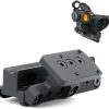 Offset Optic Scopes Mount for RMR & T2 Red Dot Sight Base Plate, Fast Adapter for ACOG VCOG Fiber Optic Red Dot, Black (ACOG Mount+Offset Mount)