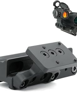 Offset Optic Scopes Mount for RMR & T2 Red Dot Sight Base Plate, Fast Adapter for ACOG VCOG Fiber Optic Red Dot, Black (ACOG Mount+Offset Mount)