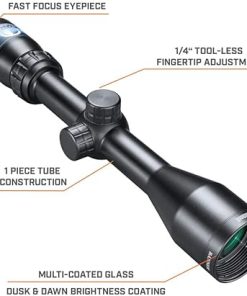 Bushnell Banner Dusk & Dawn 3-9×40 Matte Black Circle-X Reticle Riflescope with 4″ Eye Relief with Scope Rings 2