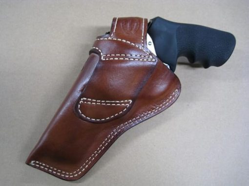 Azula Custom Leather Cross Draw Outdoor Gun Belt Holster for Ruger GP100 6" Barrel Revolver Brown Left Hand - Image 2