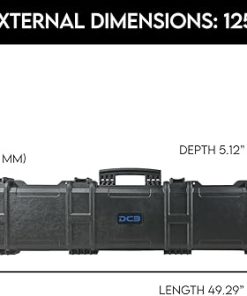 DCB Cases – Element 1252 | 49 Inch Tactical Rifle Hard Case | IP67 Waterproof | Customizable Pluck Foam Insert | Foldable Handle | Resin-Reinforced Injection Molded Plastic | 4 Latch System 2