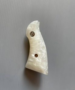 BMPL Resin Polyester K/L Frame Square Butt Revolver Handgun Grips Finger Groove Checkered Handcraft Handmade Deluxe White #KS043 2