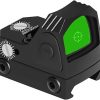 GOTICAL CNC-Machined Fiber Optic Set Front & Rear Handgun Sights for Glock Pistols Standard Models