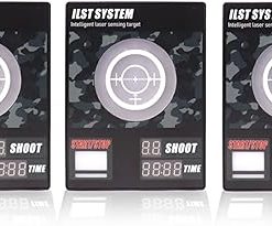 Dry Fire Laser Training System,3 pcs Laser Firearm Trainer Shooting Target with Steel Plate Sound & Immediate Flash Feedback, Ideal for USPSA,IPSC,IDPA
