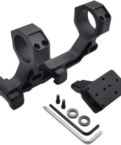 C/I Modular Scope Mount 1.93″ Riflescope Mount with RMR Red Dot Sight Offset Base Mounts,Cantilever Dual Ring Picatinny Scope Mount,30mm Tube Ring,Black 2