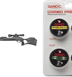 Gamo Swarm Magnum 10X GEN3i Inertia Fed .177 Caliber Break Barrel air Rifle. High Power 10-Shot Pellet air Gun. 1,650 fps Velocity. & 632092954 Air Rifle Pellets Combo Pack.177 Caliber, Quantity 1000
