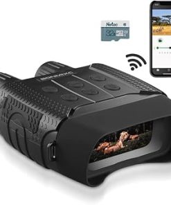 Night Vision Binoculars with WiFi & Starlight Lens, 32GB Memory Card Included, Night Vision Goggles for Day and Night, 7-Level-Infrared, High Definition Photography, Video 960P