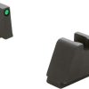 AMERIGLO Optic Compatible Sight Set for Glock – 5XL Tall Green Tritium Black Outline .407″ Front, Flat Black .507″ Rear