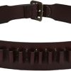 Tourbon Caliber .357 .38 .44 .45 Rifle Cartridge Belt Leather 25 Round Slots Pistol Bandolier Length Up to 48 inches