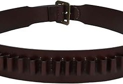 Tourbon Caliber .357 .38 .44 .45 Rifle Cartridge Belt Leather 25 Round Slots Pistol Bandolier Length Up to 48 inches