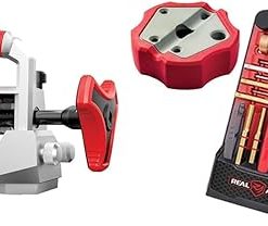 Real Avid Master Sight Pusher |Front and Rear Sight Pusher Tool for Handguns with Dovetail Sights |Sight Pusher Tool for Glock Sights,1911 Sights, M&P, SIG and more | Glock Sight Pusher Tool, grey/red