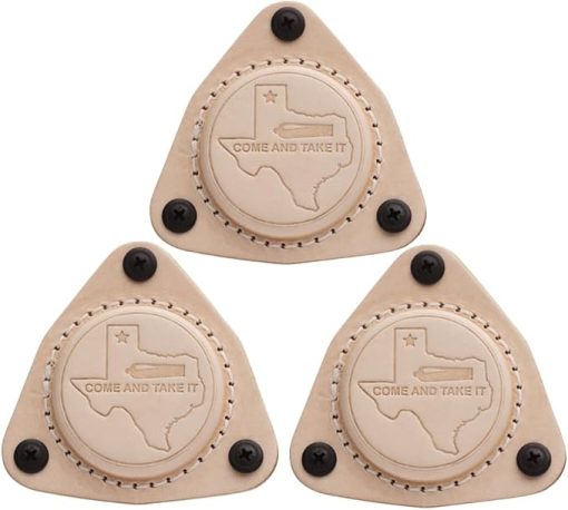SofHold Gun Magnet Mount for Vehicle & Home Made in USA Premium Hand Crafted Leather Strong Heavy Duty 50lbs Magnet Mount for Pistol, Rifle, Shotgun, 3 PKs