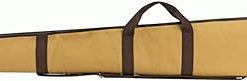 TOURBON Canvas Leather Rifle Bag 46 inch with Pocket, Soft Gun Case for 52″ Shotgun with Adjustable Shoulder Strap, Padded Lining 2
