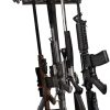 KEBE Portable Gun Rack, Freestanding Rifle & Pistol Storage Rack Stand, Heavy Duty Gun Holder Hold up to 4 Rifles & 7 Pistols, Firearm Display for Shooting Range (Black)