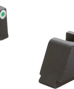 AMERIGLO Optic Compatible Sight Set for Glock – 3XL Tall Green Tritium White Outline .365″ Front, Flat Black .451″ Rear