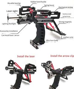 Champion Wrist Rocket Slingshot, Slingshot Professional Hunting Slingshots with Infrared Light Assisted Aiming System Heavy Duty Launching Bands, High Velocity Catapult Creative Gift for Men 2