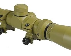 TWP 2-7×32 Long Eye Relief Scout Scope with Weaver Scope Rings, Tan Dark Earth Anodized