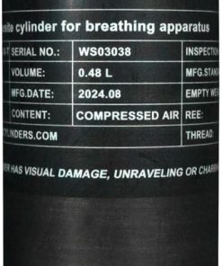 TUXING 4500Psi Pcp Air Tank 0.48L 29Cu in 480cc Carbon Fiber HPA Tank,Gas Cylinder,Paintball Hunting for PCP Air Rifle Gun Daystate and FX Thread M18 * 1.5