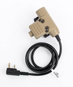 Comta II Tactical Airsoft Shooting Wargame headset,with mic Without Noise Cancellation Function,Sponge ear pads with ARC Rail Adapter and U94 PTT Kenwood Adapter for Airsoft Sports BK 2