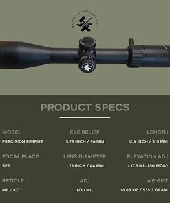 Armstrong Precision Rimfire: 4-16X44 Scope for .22LR. Side Focus for Appleseed Target Plinking Hunting and Competition Shooting Sports. 2