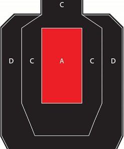 Official USPSA/IPSC Practice Paper Shooting Targets, Competition Torso Target, Paper Silhouette Shooting Target, Shooting Range, Rifles, Handguns, & Shotguns