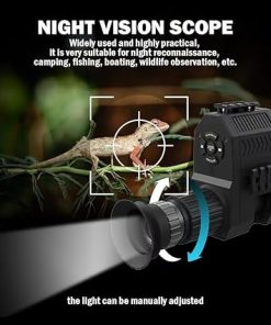 Digital Night Vision Scope Monocular 100-200M Travel Infrared Camcorder Support Photo Video Recording Multiple Language for Outdoor Camping Huntings Night Observation Boating, Laser IR 2